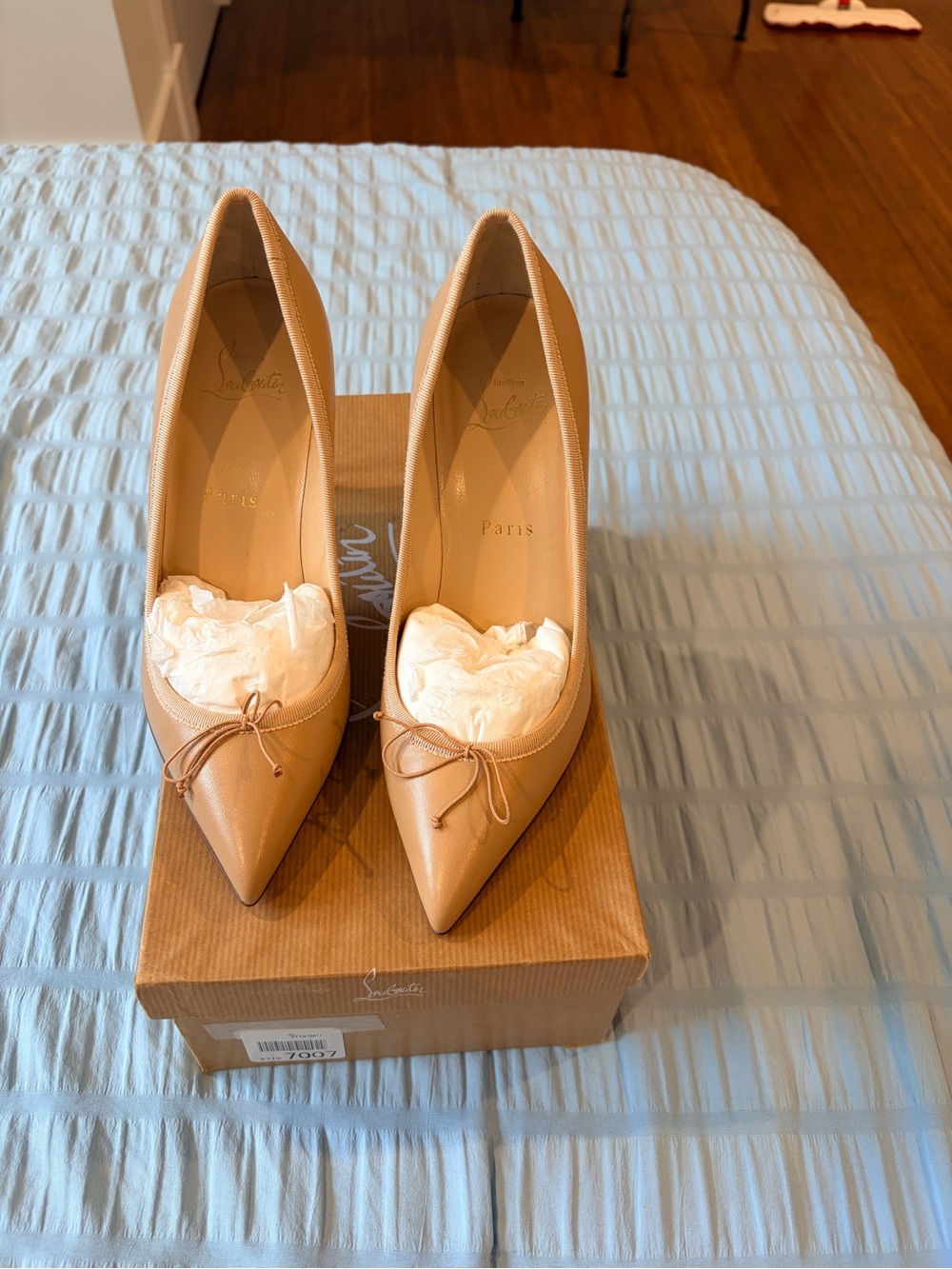 Christian Louboutin Solasofia heels Nude/Tan, size 37eu(7w) w COA/box